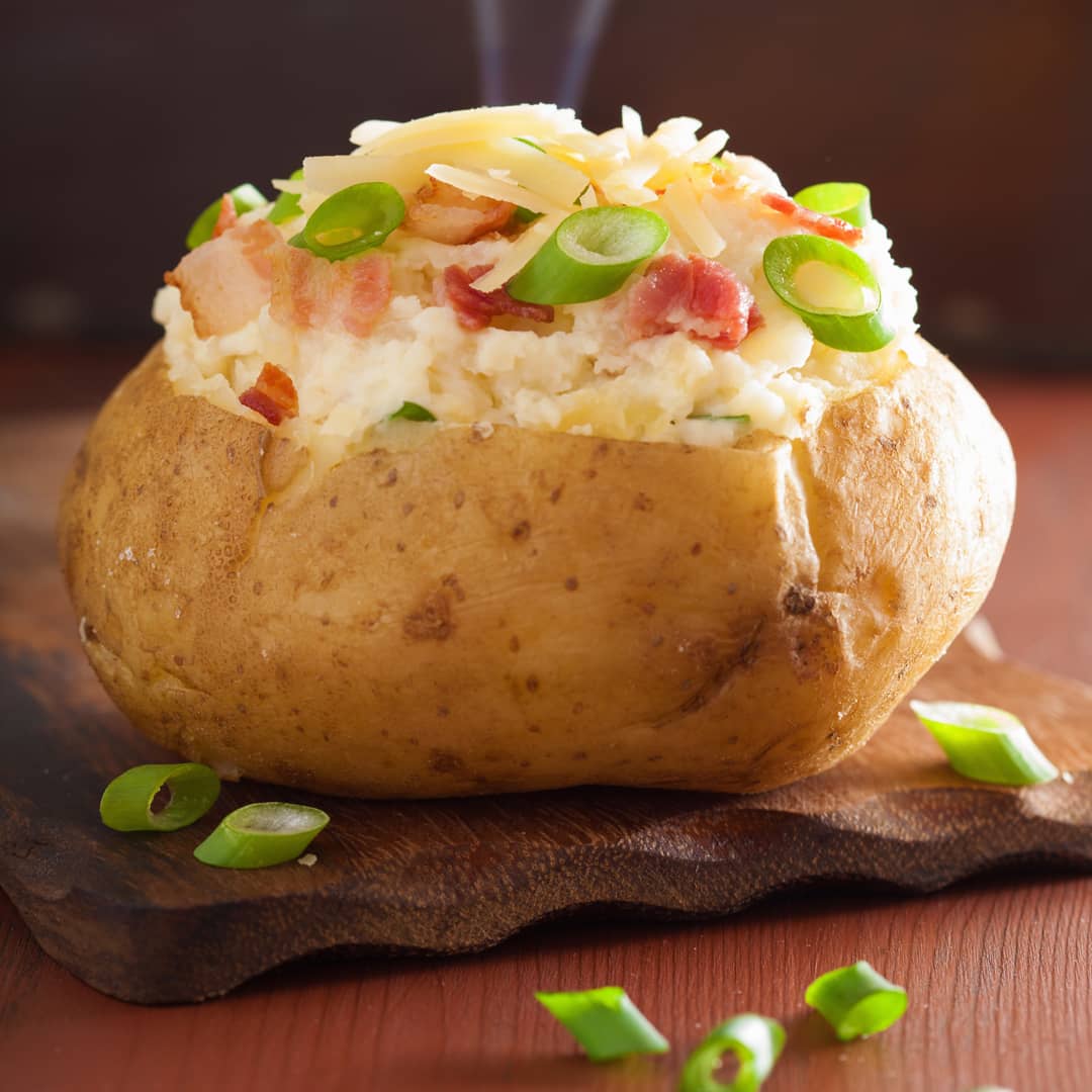 baked potatoes, tasty taters offer